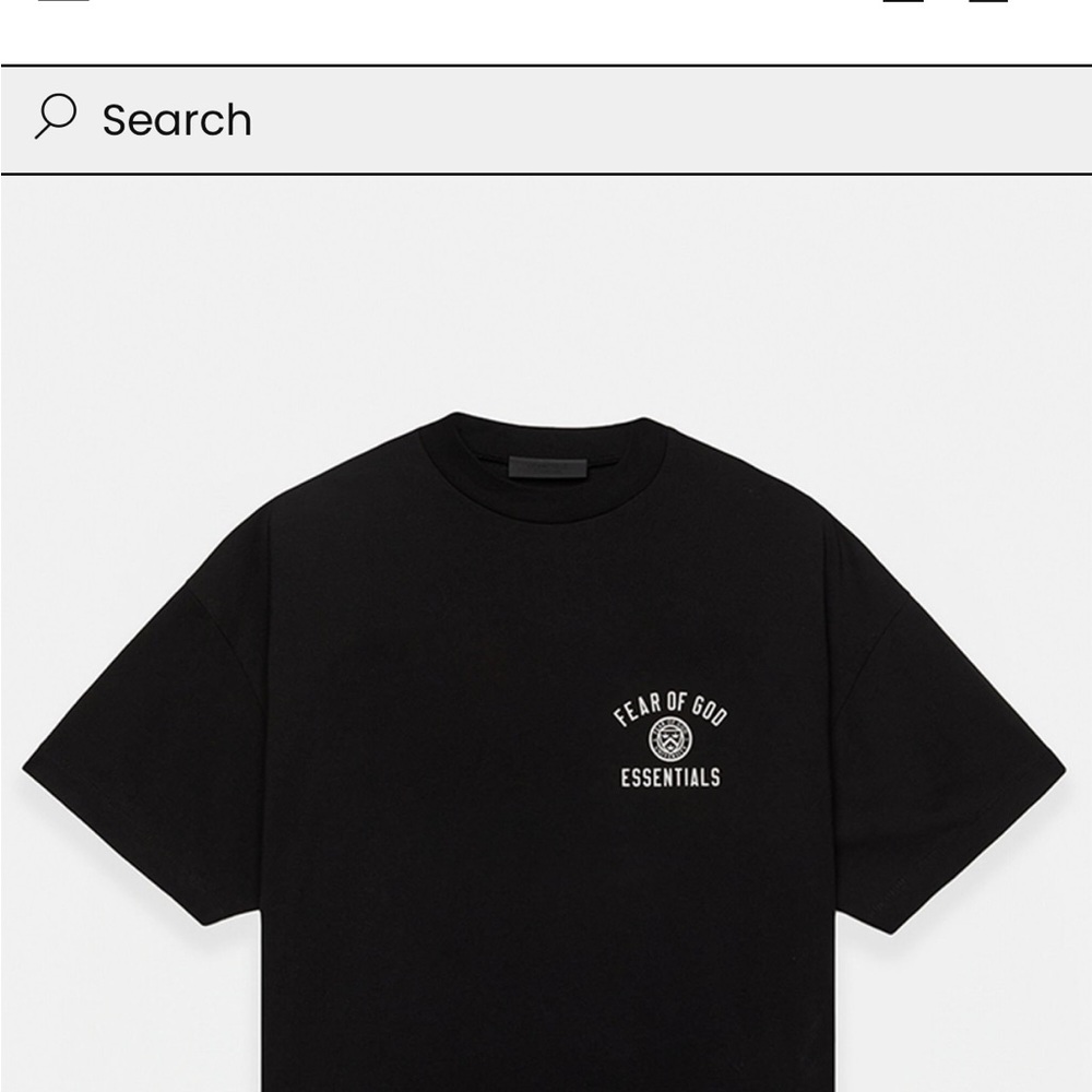 Fear of God Essentials Black T-Shirt